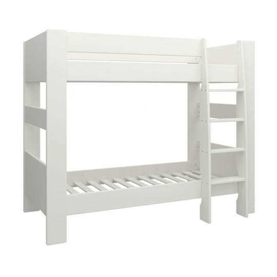 Memphis Wooden Childern Bunk Bed In White Furniture in Fashion