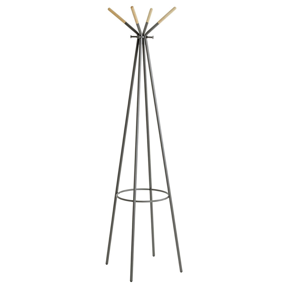 Menasha Metal Coat Stand In Natural And Grey