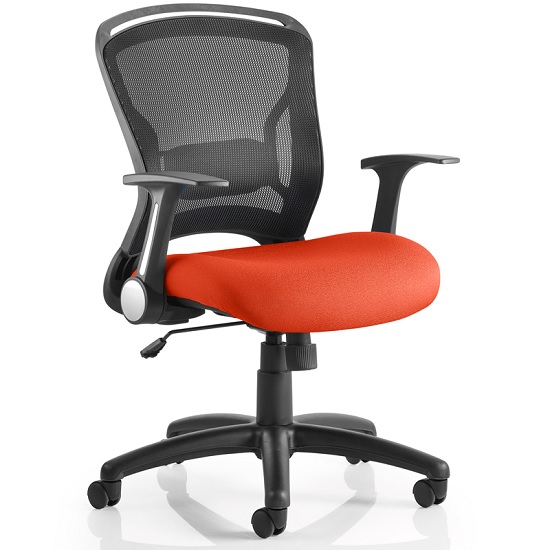 Product photograph of Mendes Contemporary Office Chair In Pimento With Castors from Furniture in Fashion