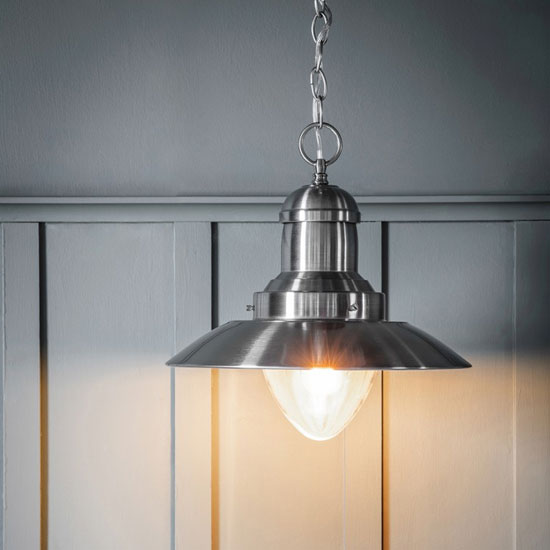 Mendip Wall Hung Pendant Light In Chrome