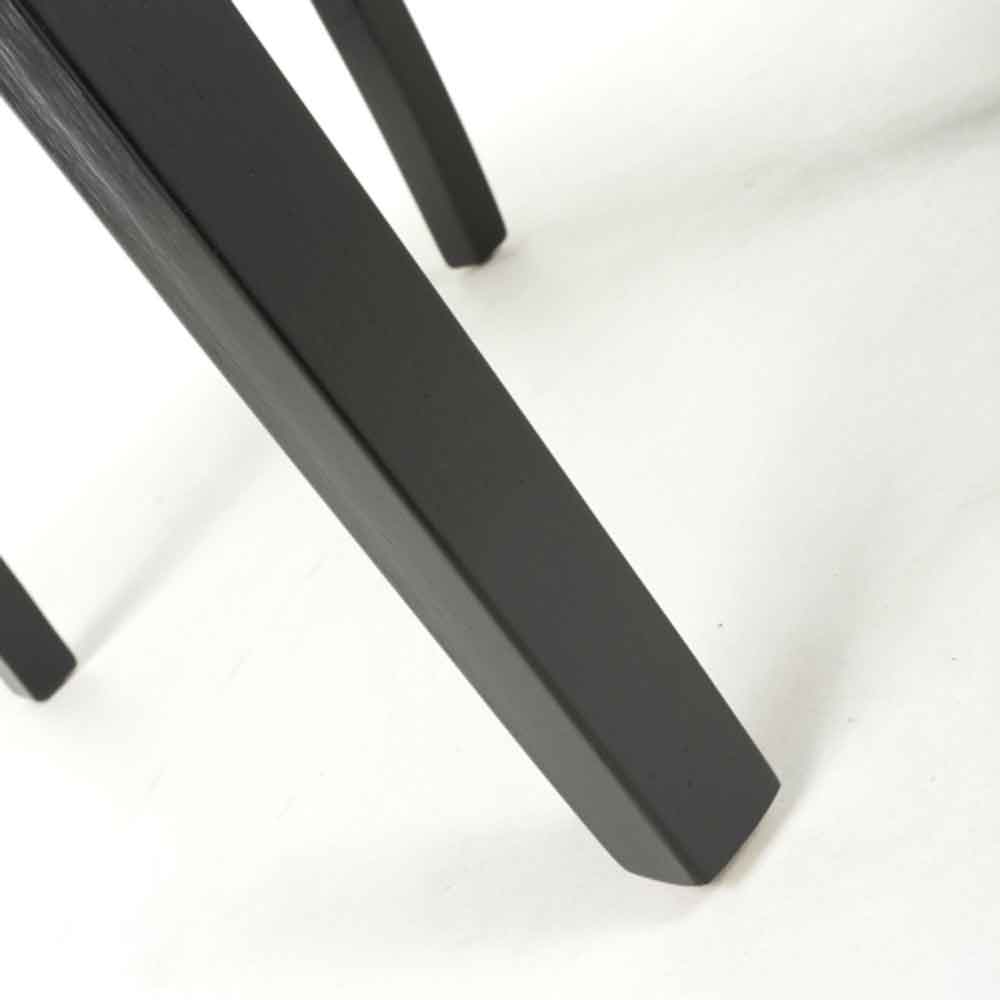Mendoza Mocha Fabric Dining Chairs With Black Leg In Pair