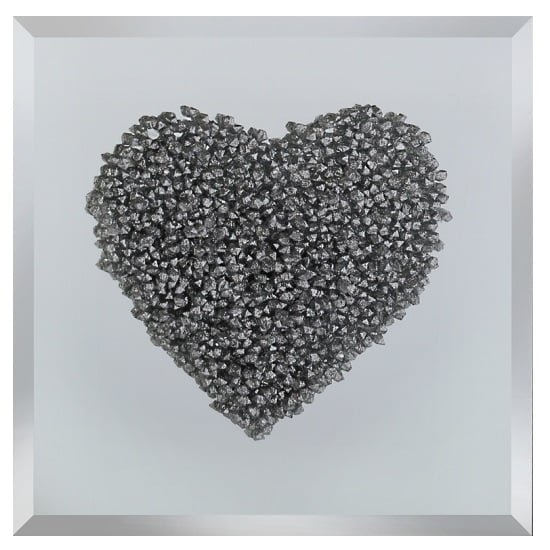 Product photograph of Menelas Square Glass Wall Art With Silver Glitter Clusters from Furniture in Fashion