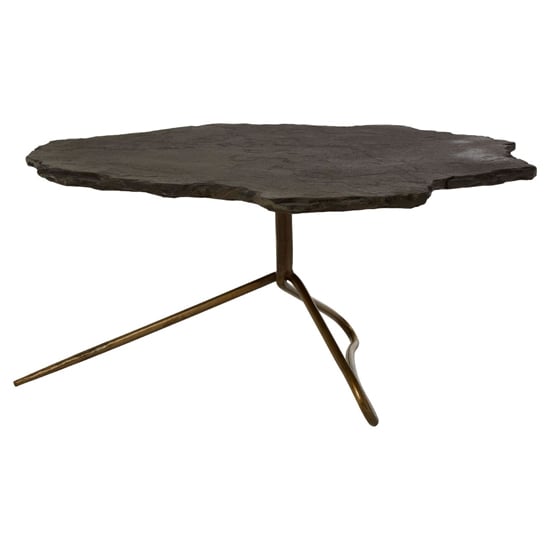 Menkent Black Stone Top Coffee Table With Antique Brass Legs_2