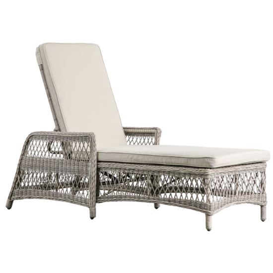 Menot Outdoor Poly Rattan Sun Lounger In Stone_2