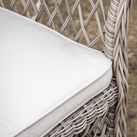 Menot Poly Rattan Bistro Set With Round Table In Stone
