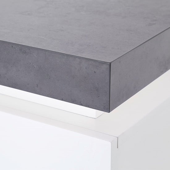 Mentis Sideboard In Matt White And Concrete With LED_4