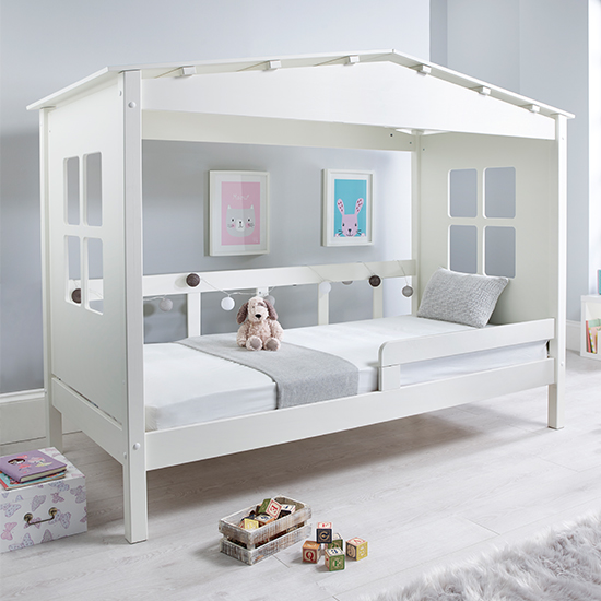 Mento Wooden Treehouse Single Bed In White