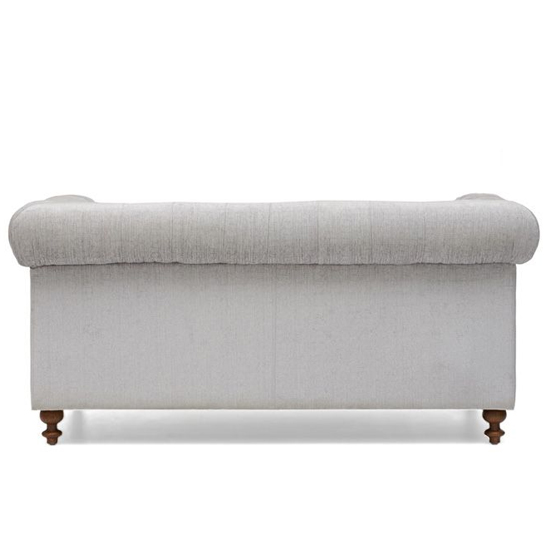 Mentor Chesterfield Plush Fabric 2 Seater Sofa In Grey_6