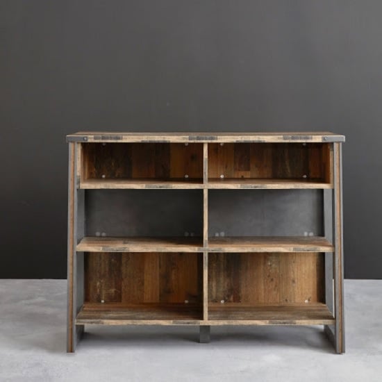 Merano Wooden Bar Unit In Old Wood And Matera Grey_3
