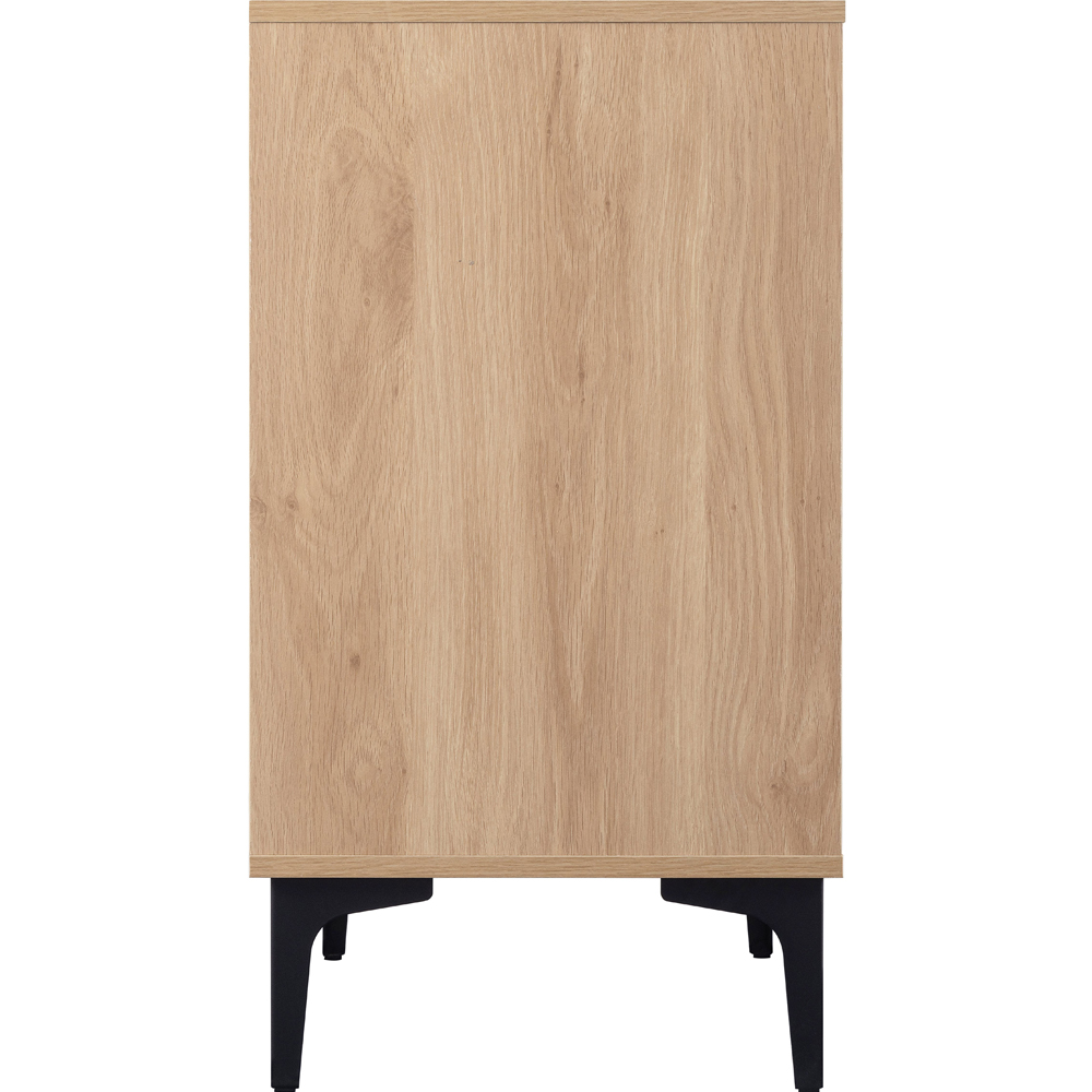 Merano Wooden Chest Of 3 Drawers in Oak and Black