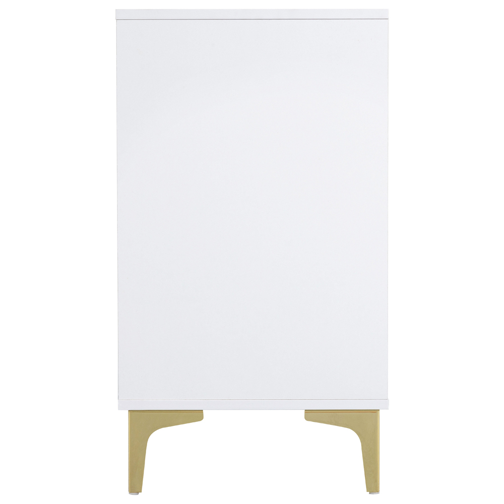 Merano Wooden Chest Of 3 Drawers in White and Gold
