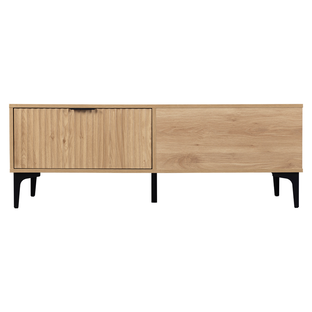 Merano Wooden Coffee Table with 2 Drawers in Oak and Black