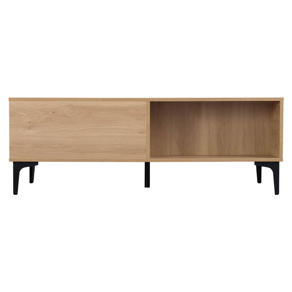 Merano Wooden Coffee Table with 2 Drawers in Oak and Black