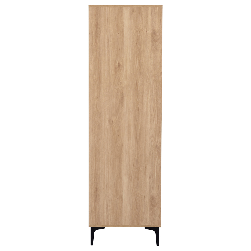 Merano Wooden Wardrobe with 2 Doors in Oak and Black
