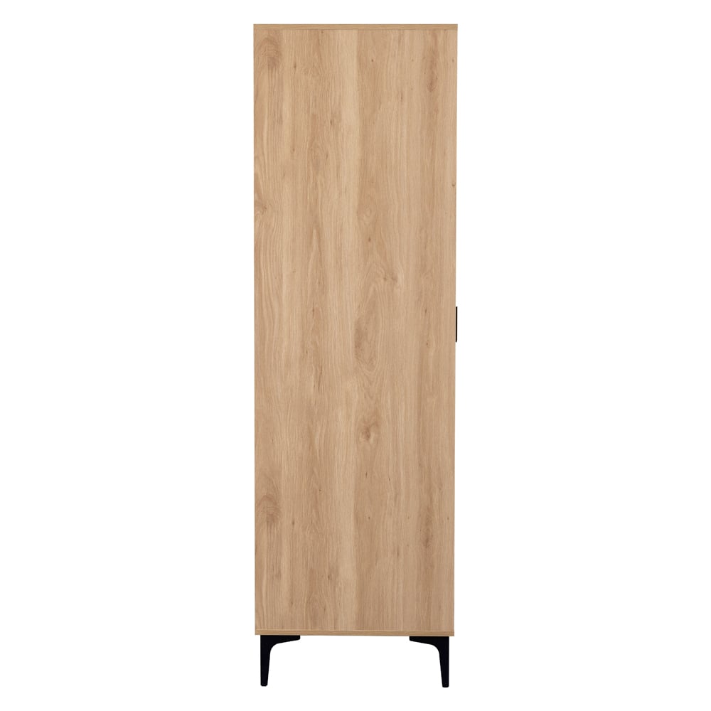Merano Wooden Wardrobe with 3 Doors in Oak and Black