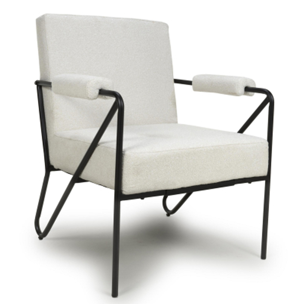 Mercer Fabric Bedroom Armchair in Natural