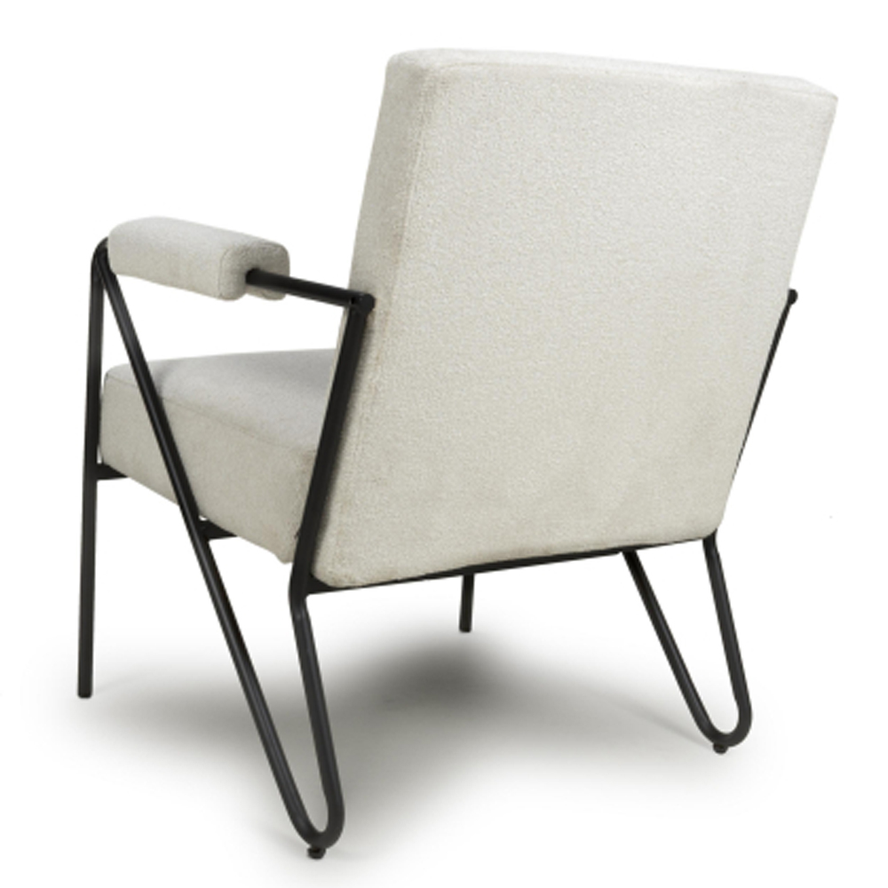 Mercer Fabric Bedroom Armchair in Natural