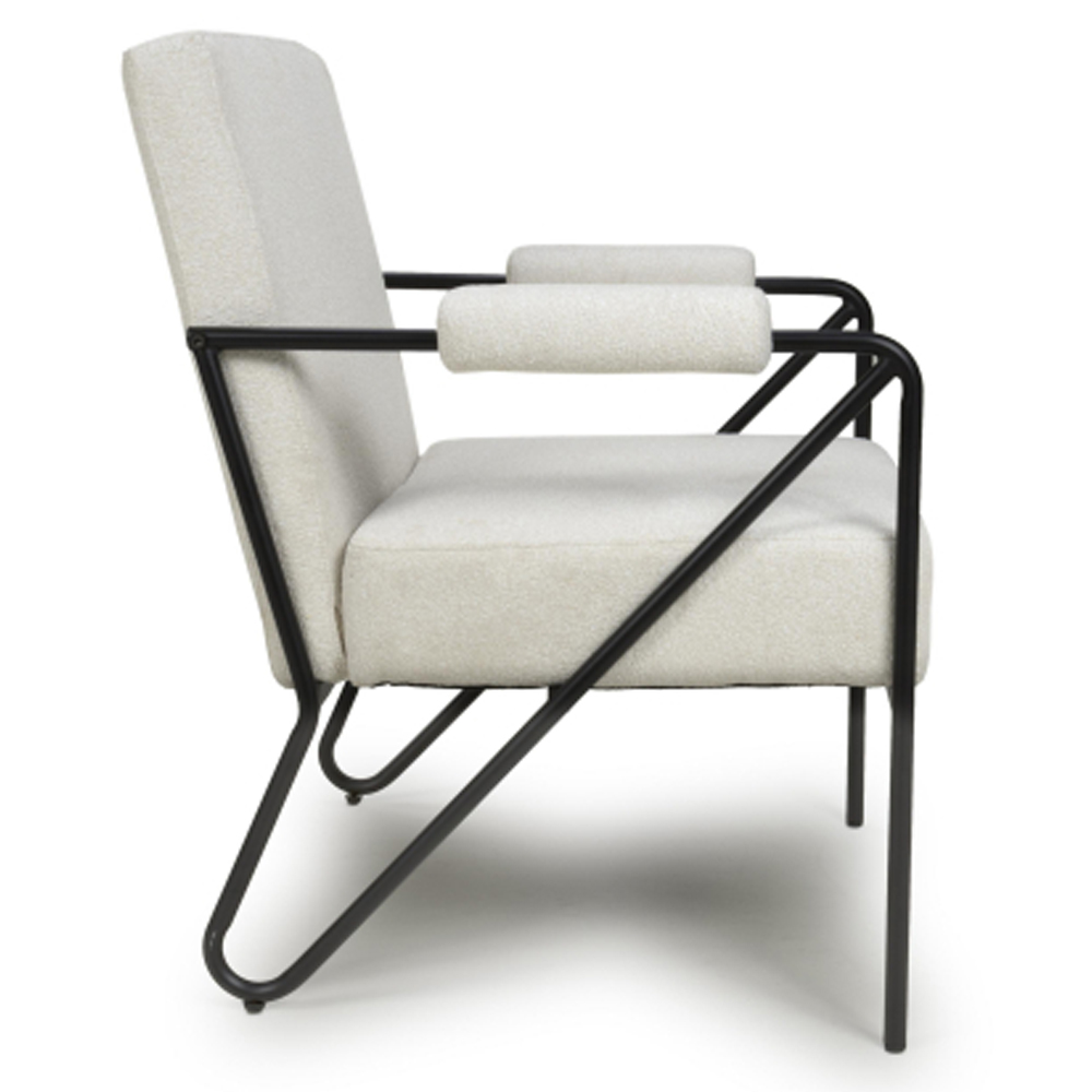 Mercer Fabric Bedroom Armchair in Natural
