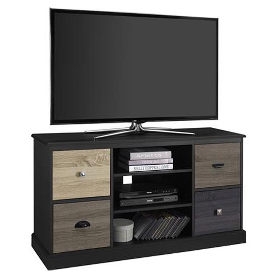 Mercer Wooden Small TV Stand In Black Furniture in Fashion