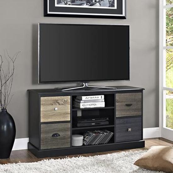 Mercer Wooden Small TV Stand In Black Furniture in Fashion