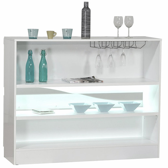 Merida LED Bar Cabinet In White High Gloss_3