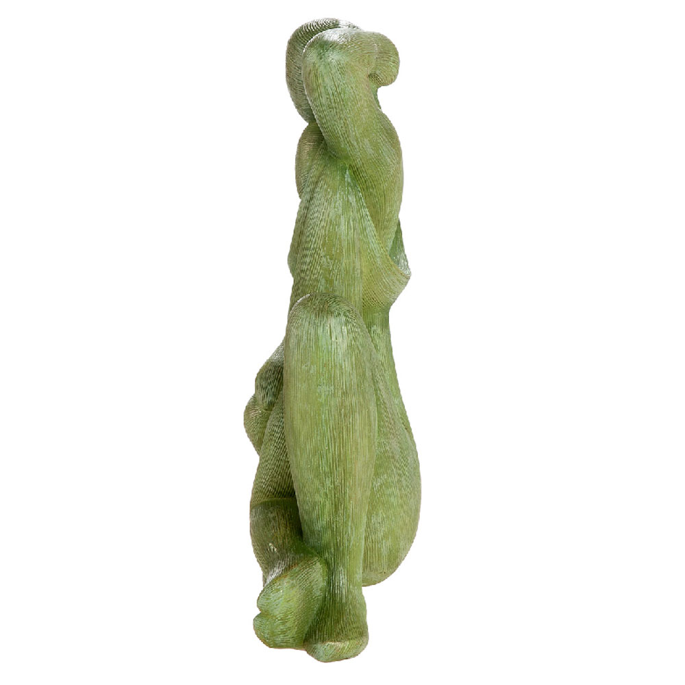 Meridian Synthetic Resin Woman Silent Movement Sculpture in Green