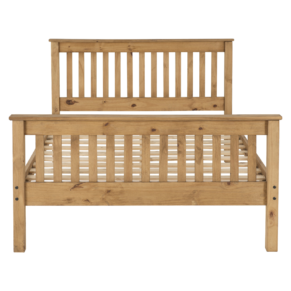 Merlin Wooden High Foot Double Bed In Oak