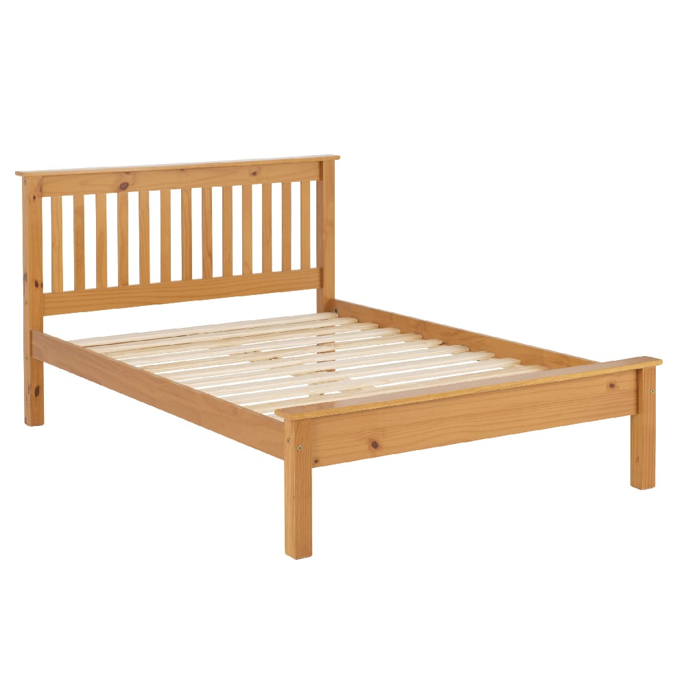 Merlin Wooden Low Foot End Double Bed In Oak