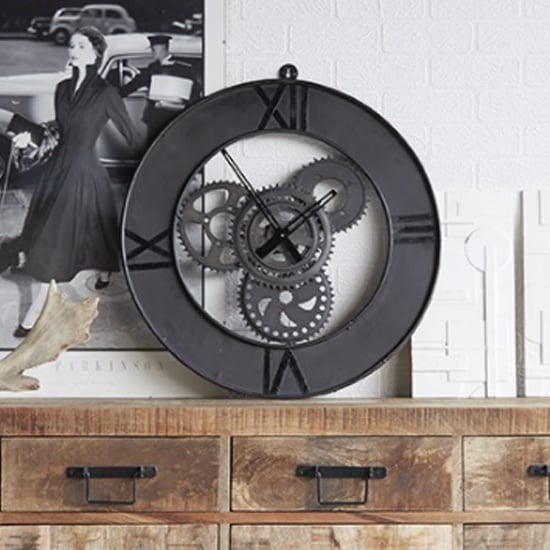 Photo of Merope large metal factory wall clock