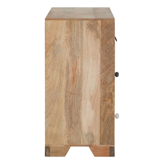 Merova Wooden Sideboard With 2 Doors 4 Drawers In Multicolour