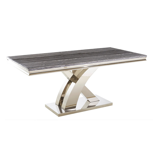 Product photograph of Merritt Marble Dining Table Large Rectangular In Grey from Furniture in Fashion