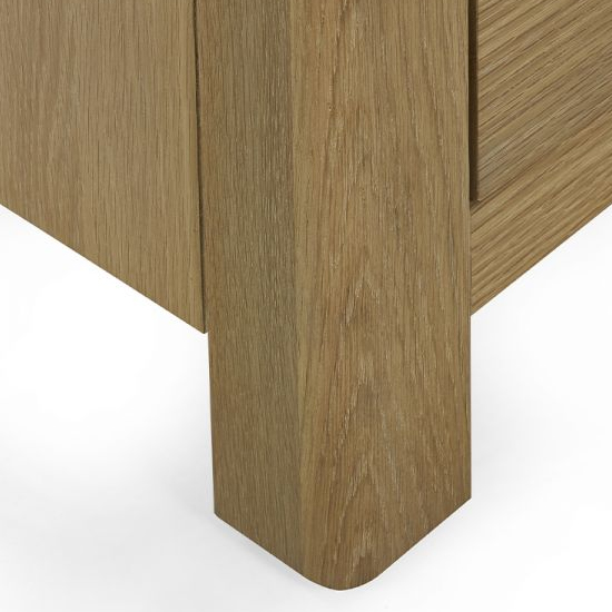 Merritt Wooden Bedside Cabinet With 3 Drawers In Limed Oak
