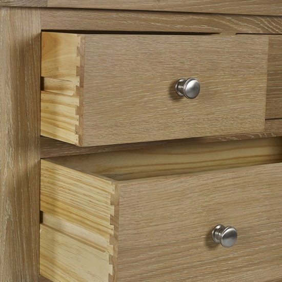 Merritt Wooden Chest Of 5 Drawers In Limed Oak