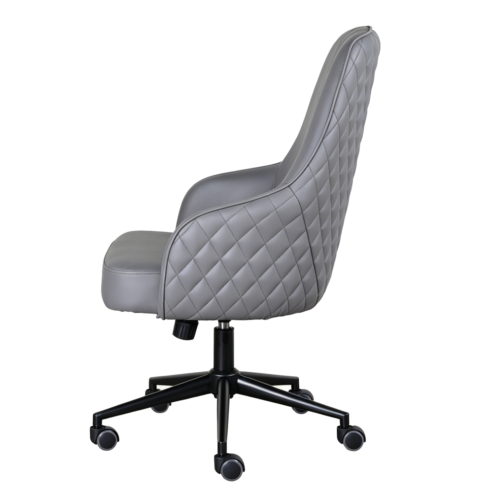 Mertan PU Leather Home and Office Chair in Grey