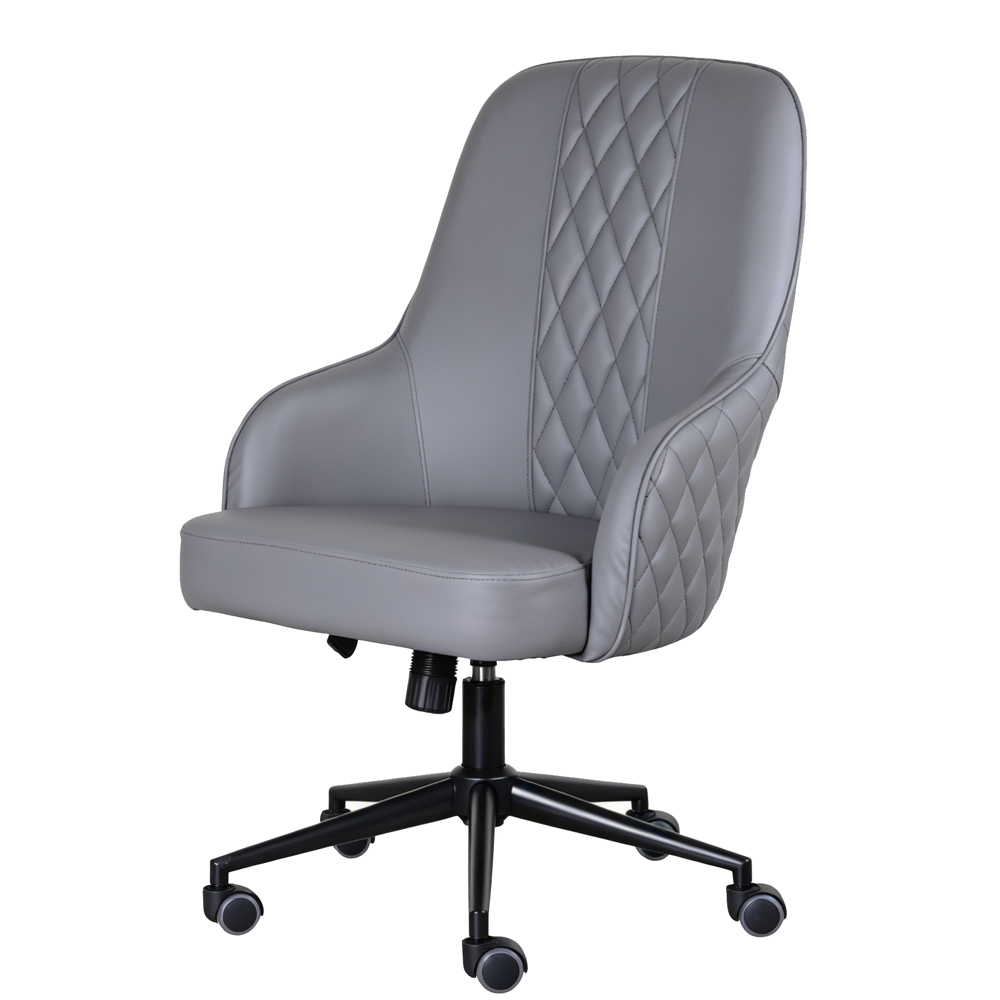 Mertan PU Leather Home and Office Chair in Grey