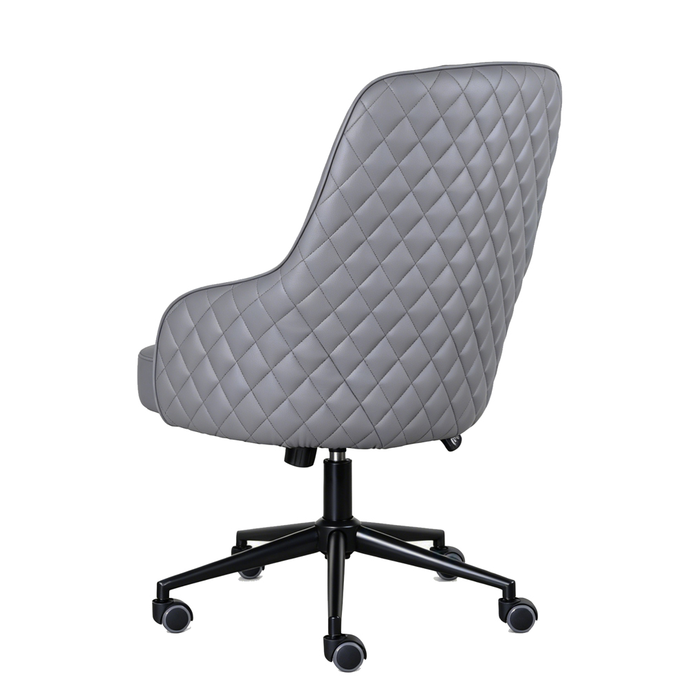 Mertan PU Leather Home and Office Chair in Grey