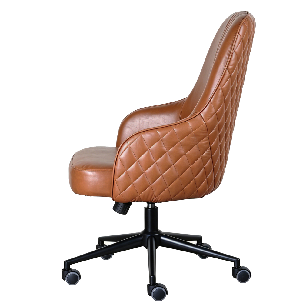 Mertan PU Leather Home and Office Chair in Tan
