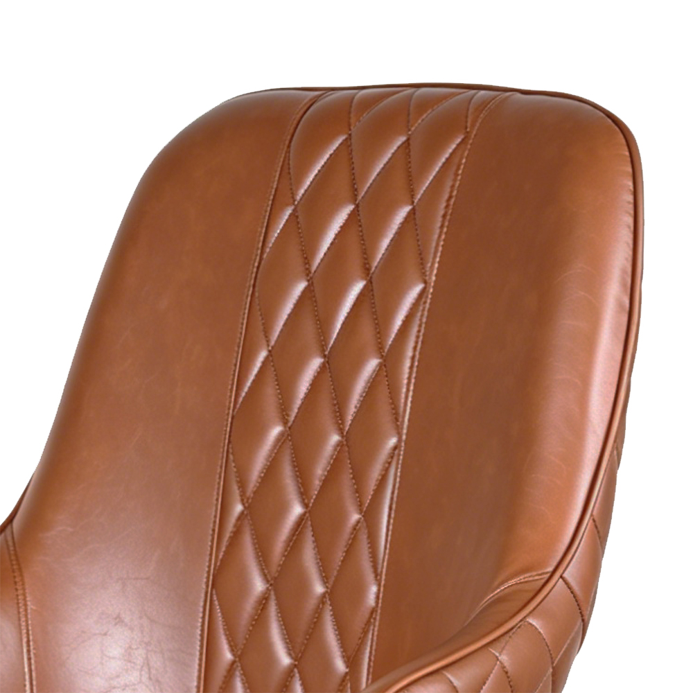 Mertan PU Leather Home and Office Chair in Tan
