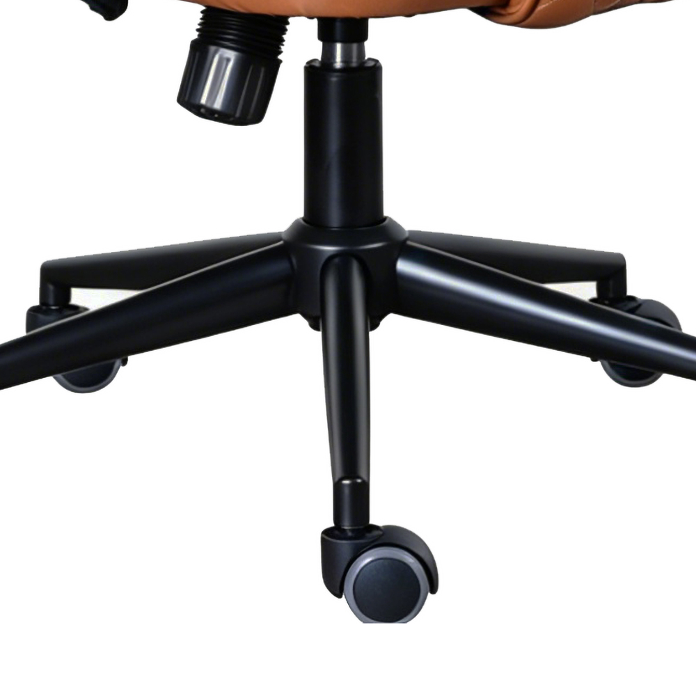 Mertan PU Leather Home and Office Chair in Tan