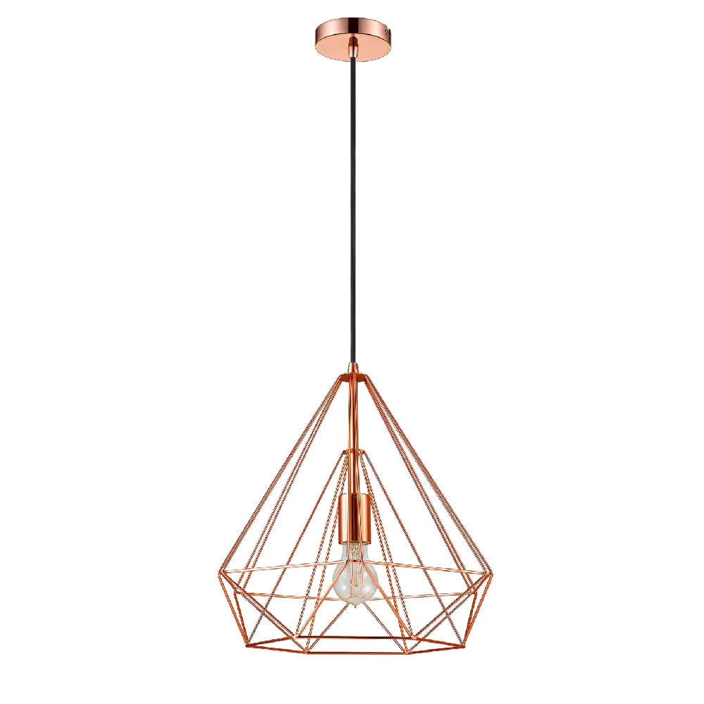 Read more about Merton metal pendant light small in copper