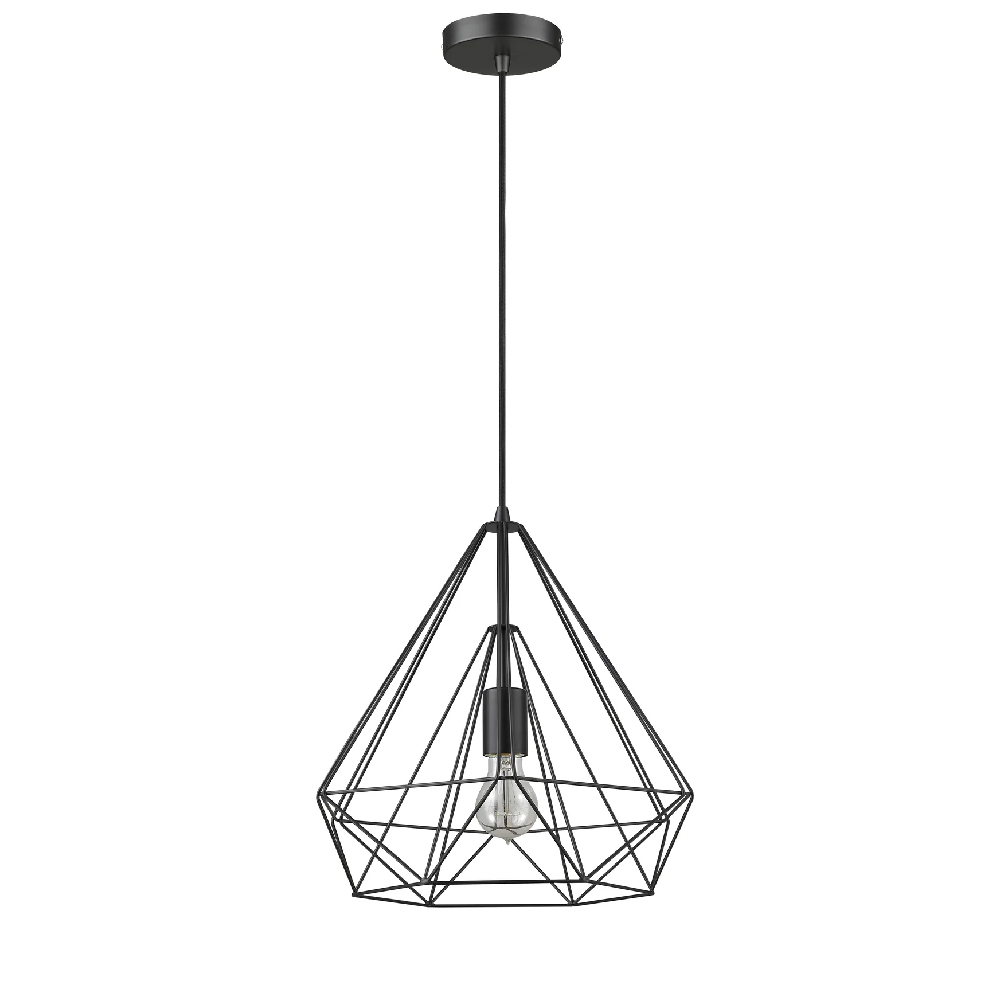 Read more about Merton metal pendant light small in matt black