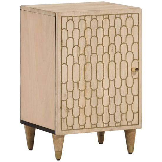 Product photograph of Merton Wooden Bathroom Storage Cabinet In Brown from Furniture in Fashion