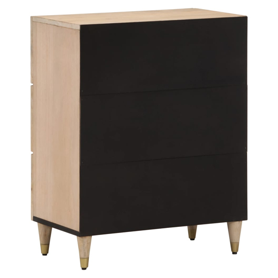 Merton Wooden Chest Of 3 Drawers Wide In Brown