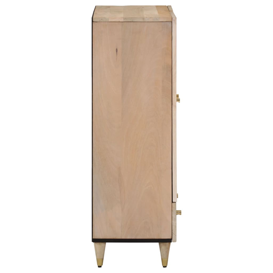 Merton Wooden Highboard With 2 Doors 1 Drawer In Brown