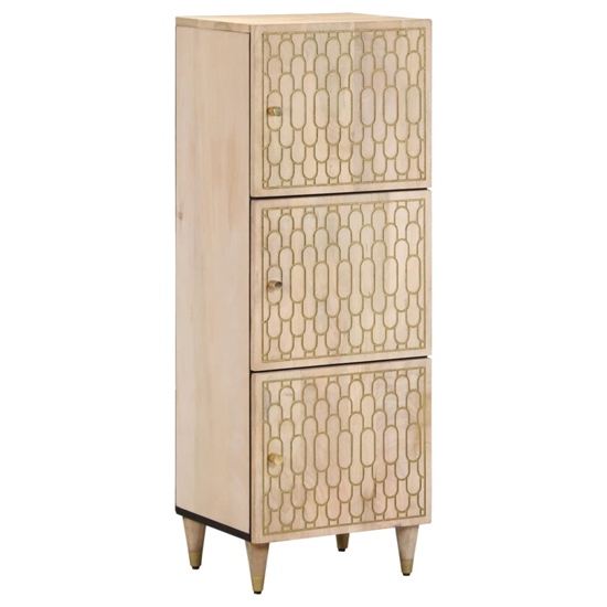 Read more about Merton wooden storage cabinet with 3 doors in brown