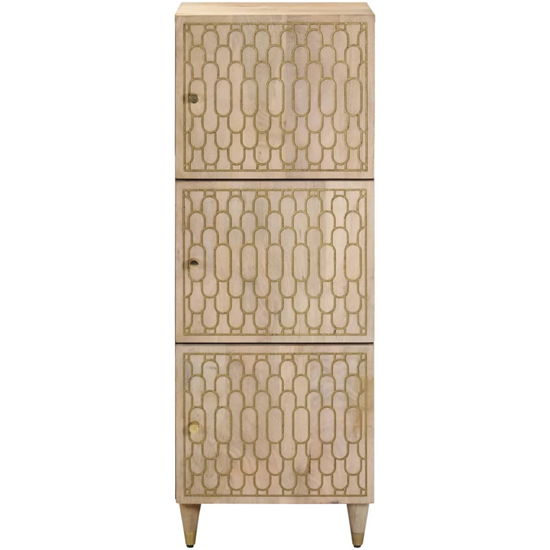 Merton Wooden Storage Cabinet With 3 Doors In Brown