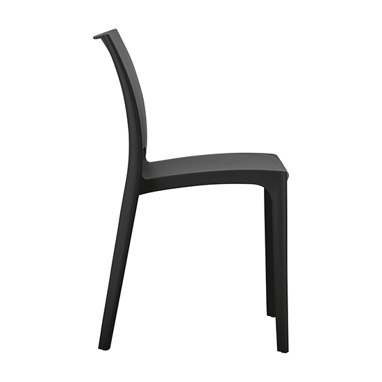 Mesa Black Polypropylene Dining Chairs In Pair