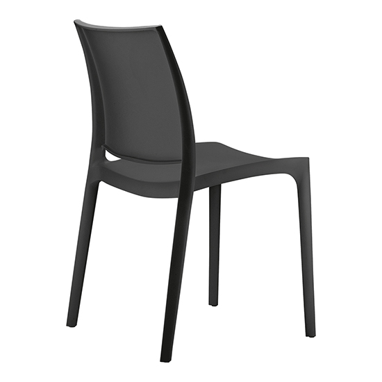 Mesa Black Polypropylene Dining Chairs In Pair