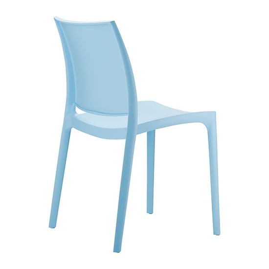 Mesa Light Blue Polypropylene Dining Chairs In Pair