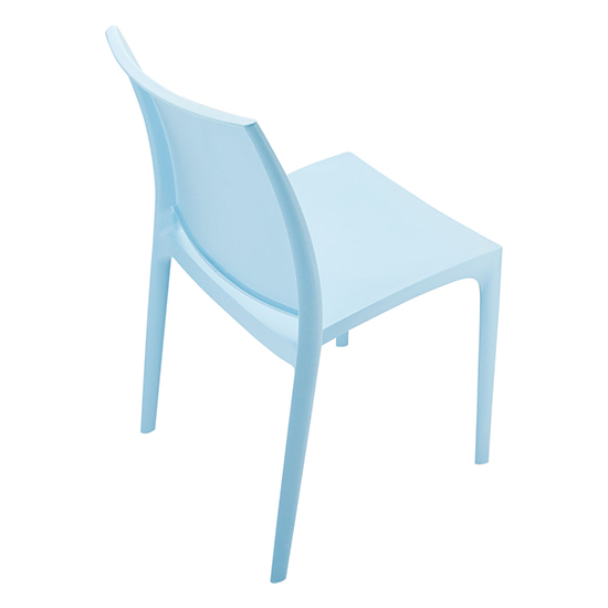 Mesa Light Blue Polypropylene Dining Chairs In Pair